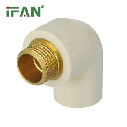خاکستری CPVC پیتل مردانہ کہنی